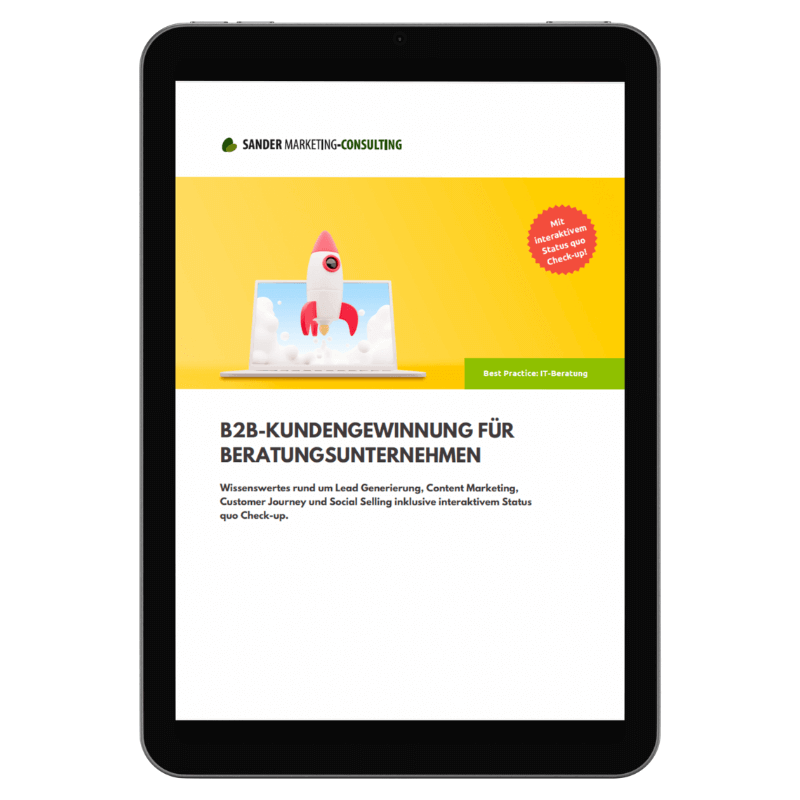 Kostenloses Whitepaper: Hol dir wertvolle Tipps rund um Lead Generierung, Content Marketing, Customer Journey und Social Selling. Kostenloses Whitepaper: Hol dir wertvolle Tipps rund um Lead Generierung, Content Marketing, Customer Journey und Social Selling.
